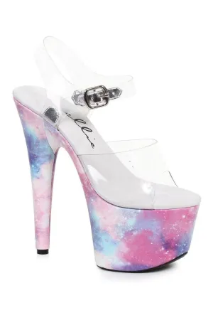 709-COSMO Platform Sandal  | Clear Vinyl
