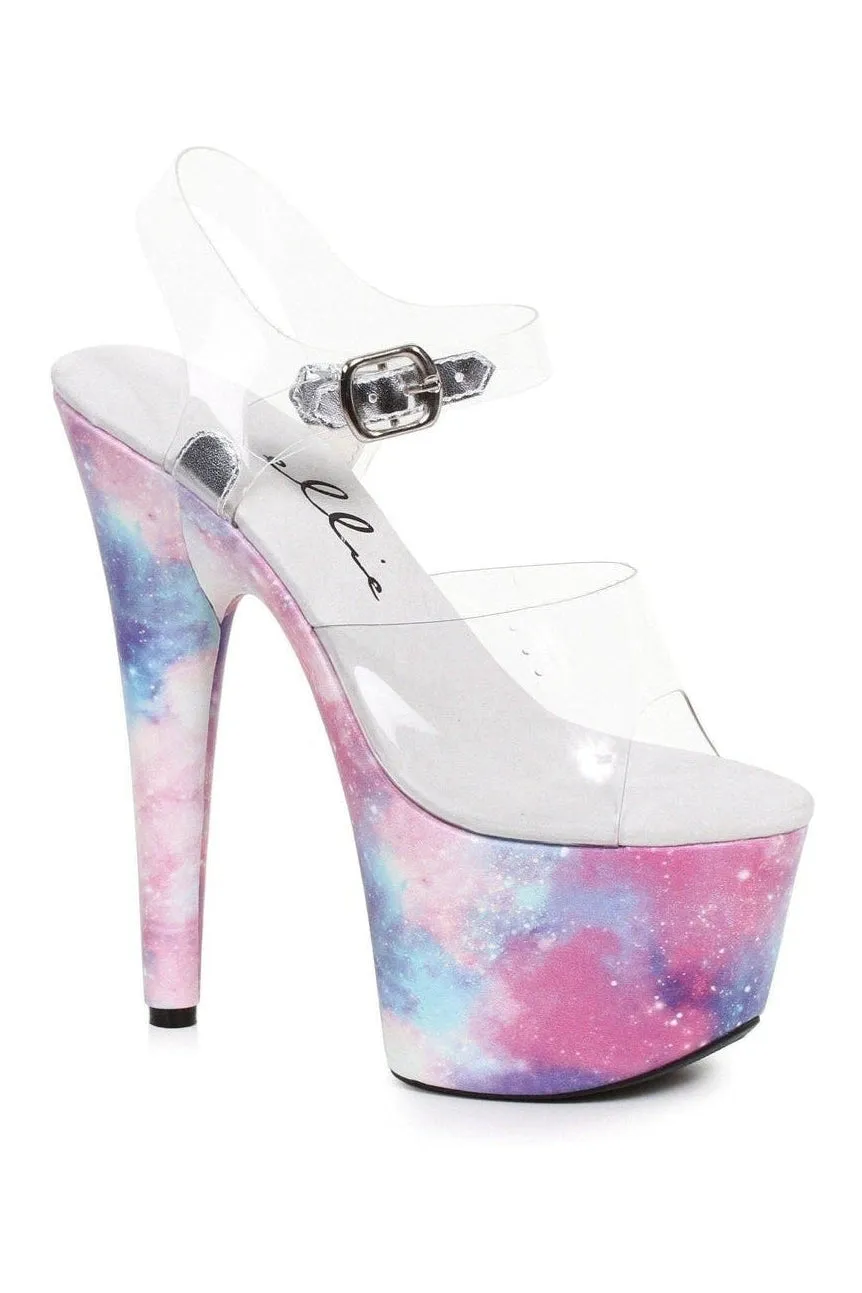 709-COSMO Platform Sandal  | Clear Vinyl