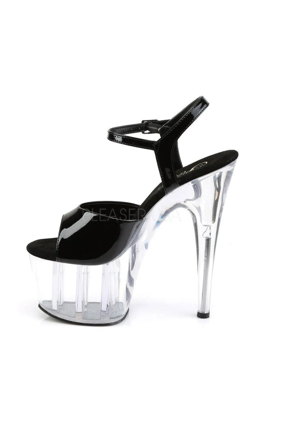 ADORE-709 Platform Sandal  | Black Patent