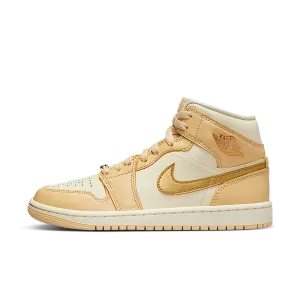 Air Jordan 1 Mid SE Pale Vanilla Metallic Gold