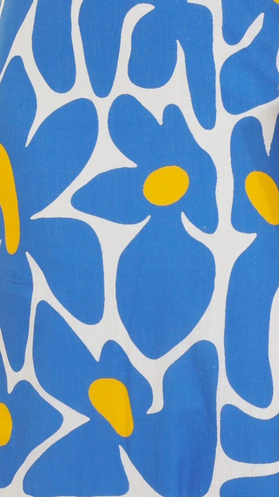 Daliah Button Up Shirt - Blue Daisy