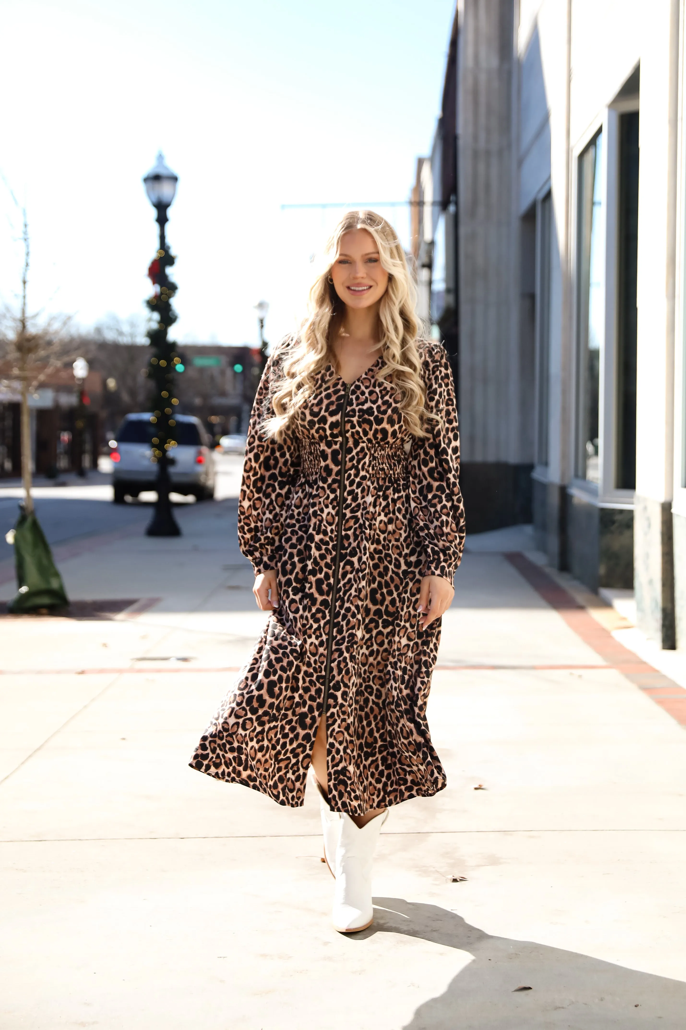 FINAL SALE - Envied Confidence Leopard Maxi Dress