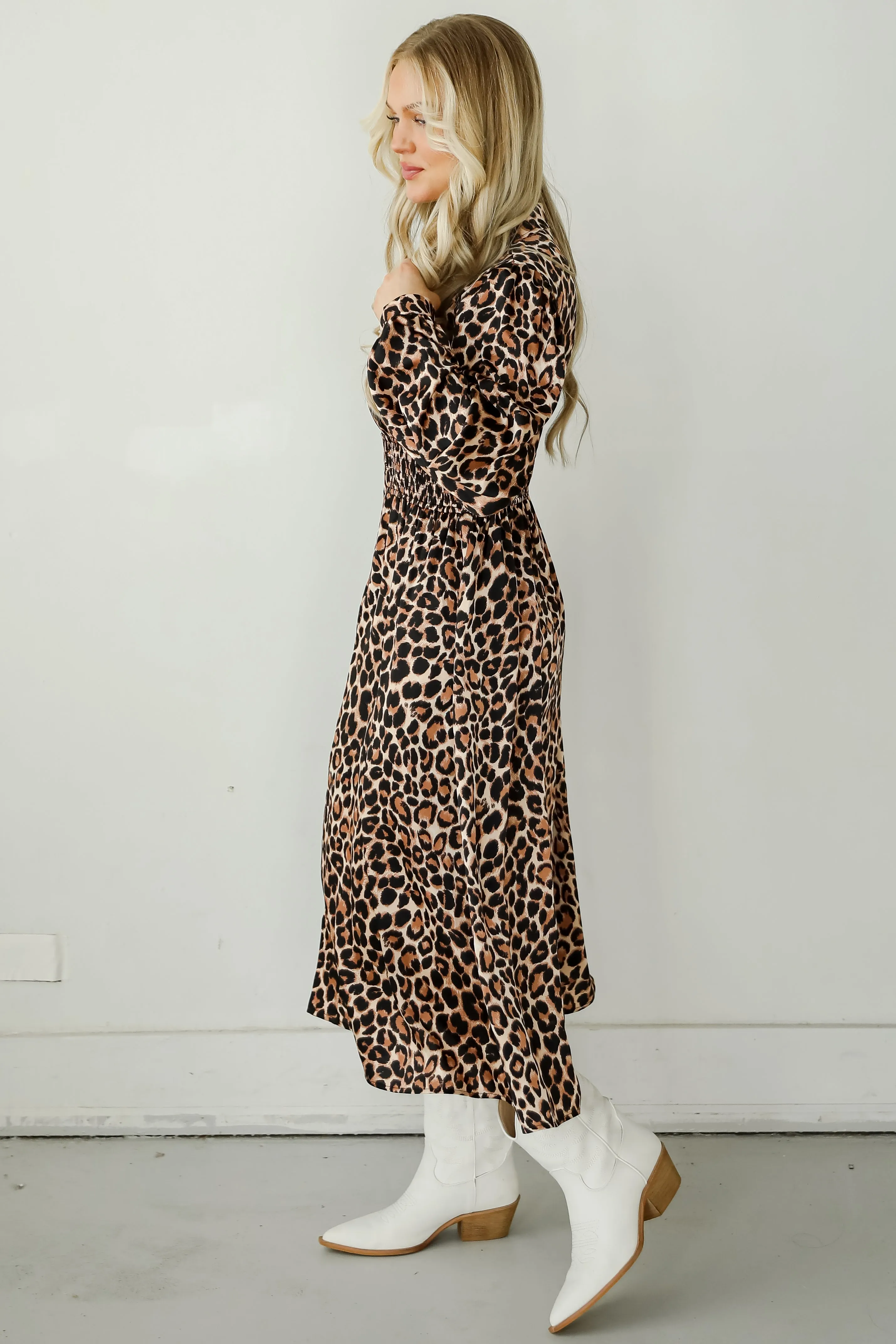 FINAL SALE - Envied Confidence Leopard Maxi Dress