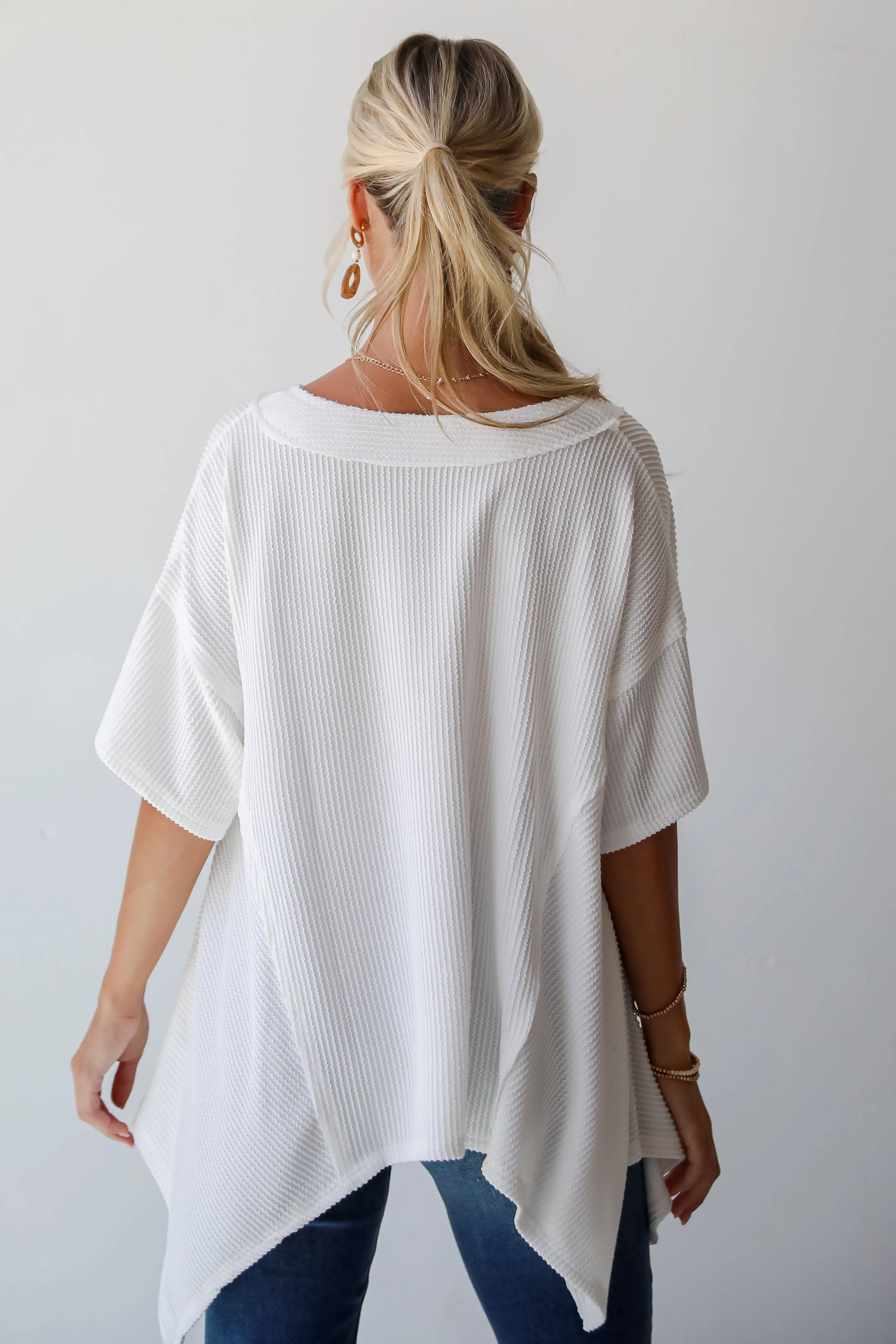 FINAL SALE - Essential Pick Off White Corded Top