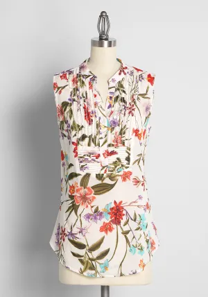 Just Breezing By Sleeveless Shirt