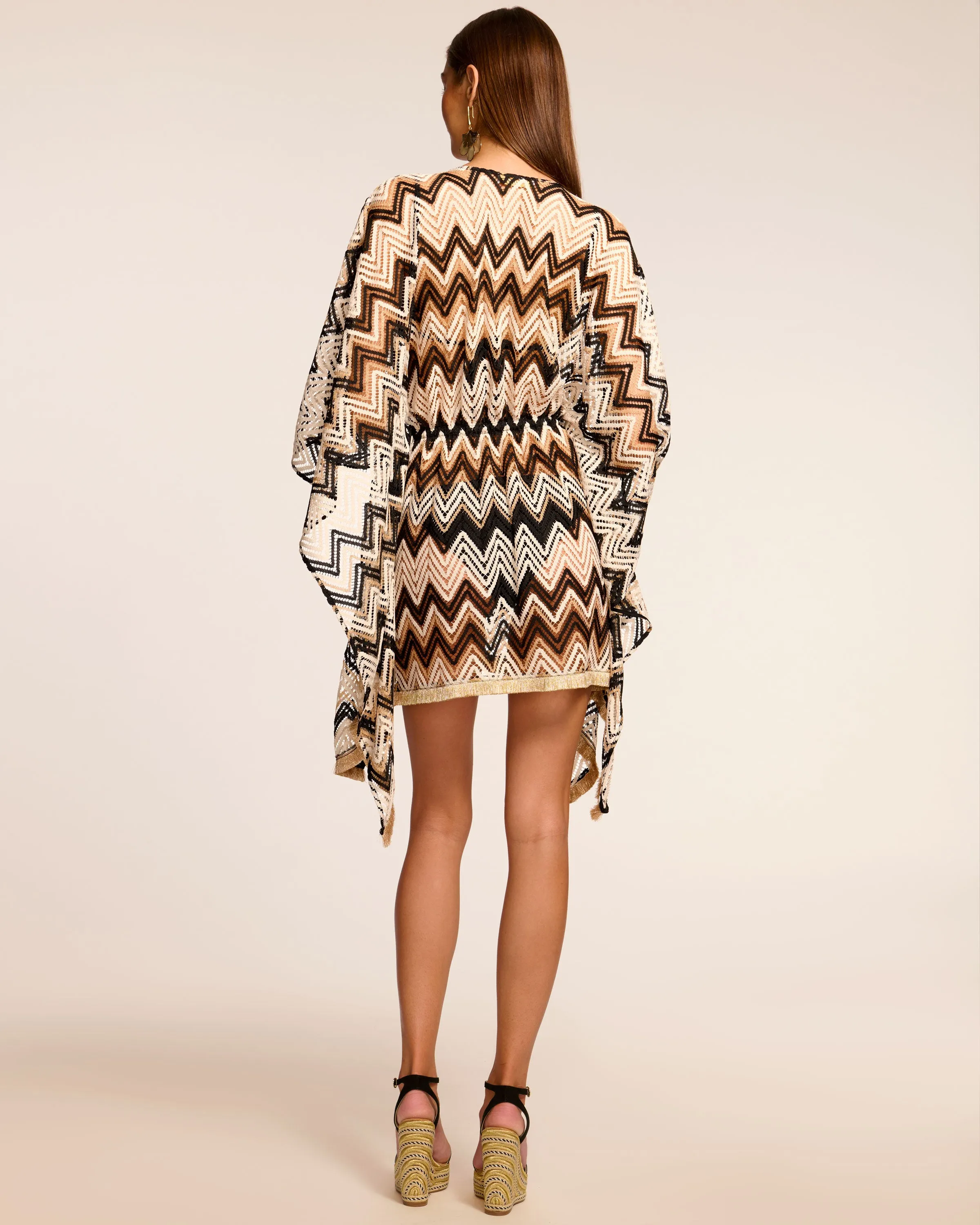 Mckala Chevron Coverup Mini Dress