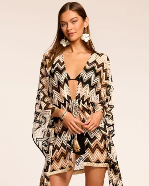 Mckala Chevron Coverup Mini Dress