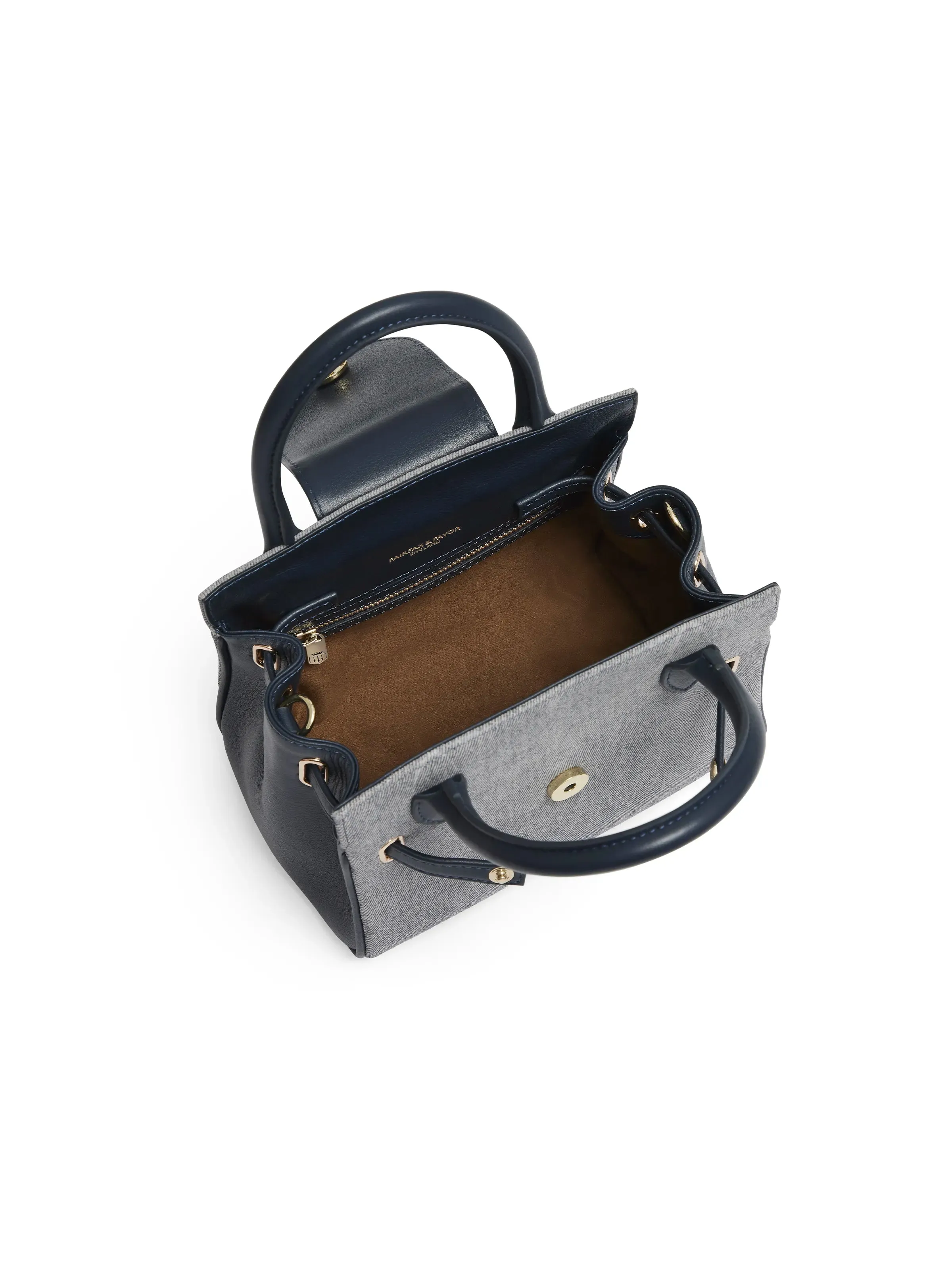 Mini Windsor Handbag - Denim Suede