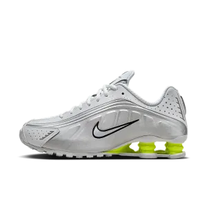 Nike Shox R4 White Metallic Silver Volt