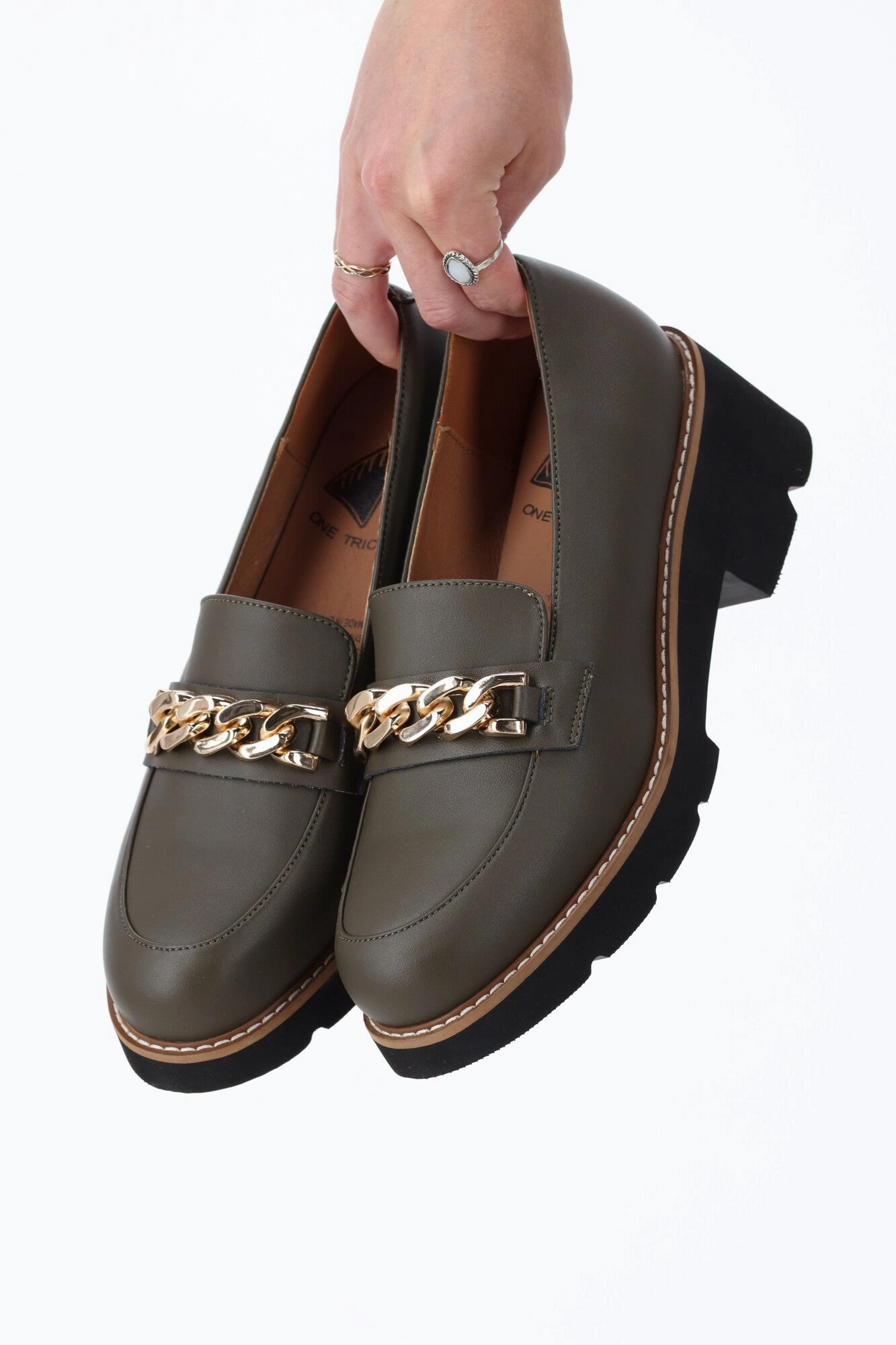 One Trick Pony Nation Leather Loafer Khaki