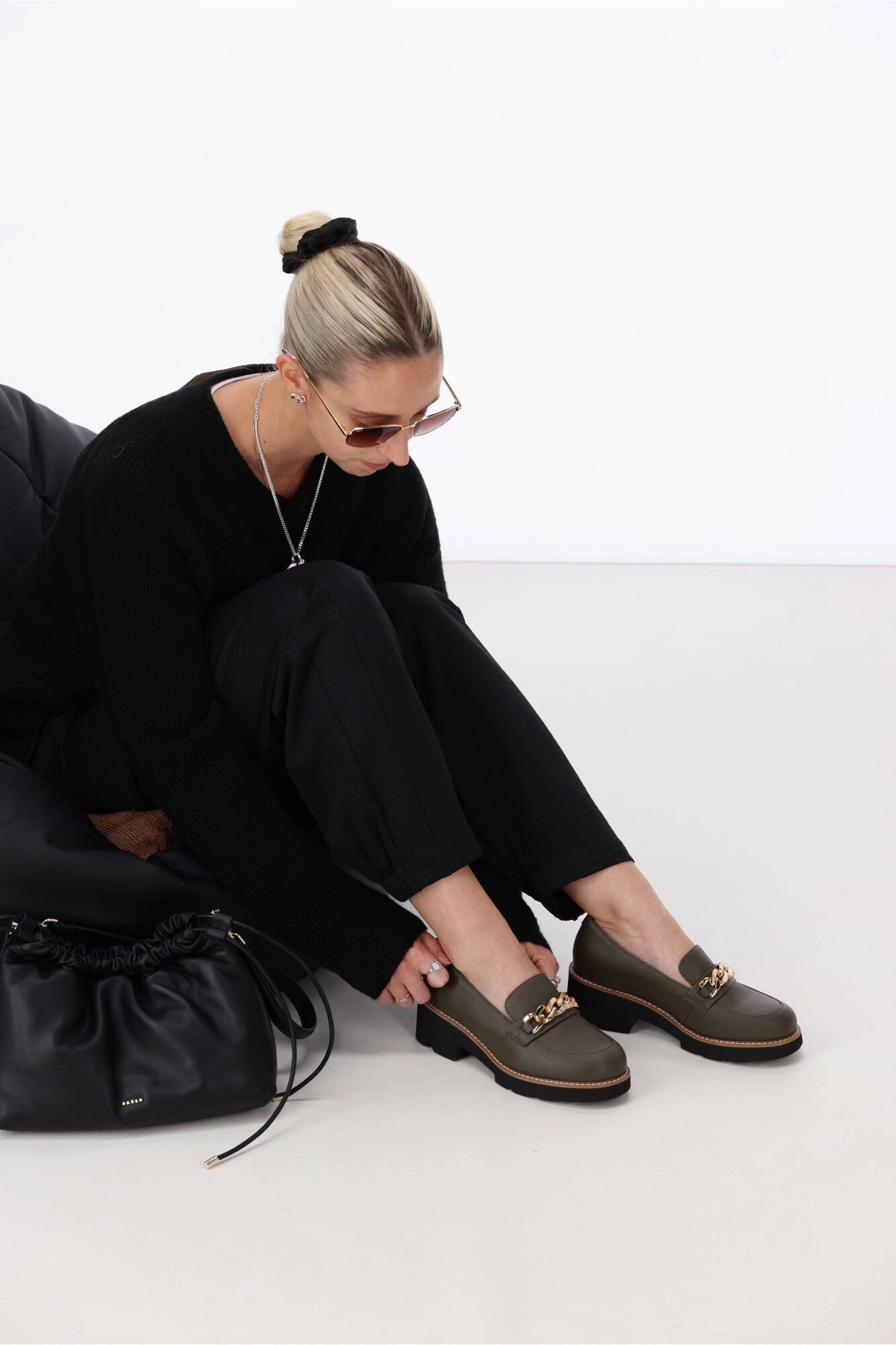 One Trick Pony Nation Leather Loafer Khaki