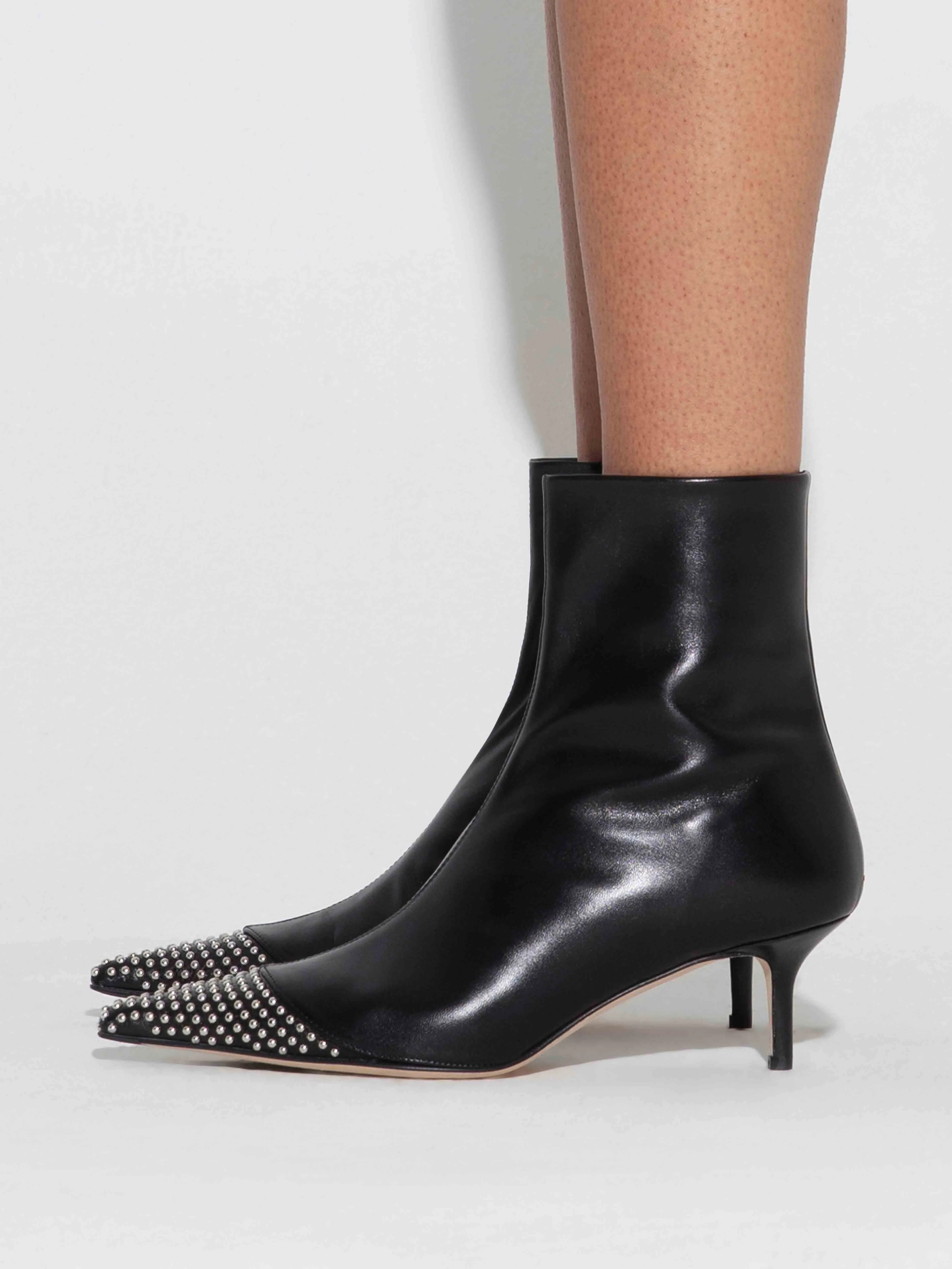 Roe Mini Stud Leather Ankle Boots