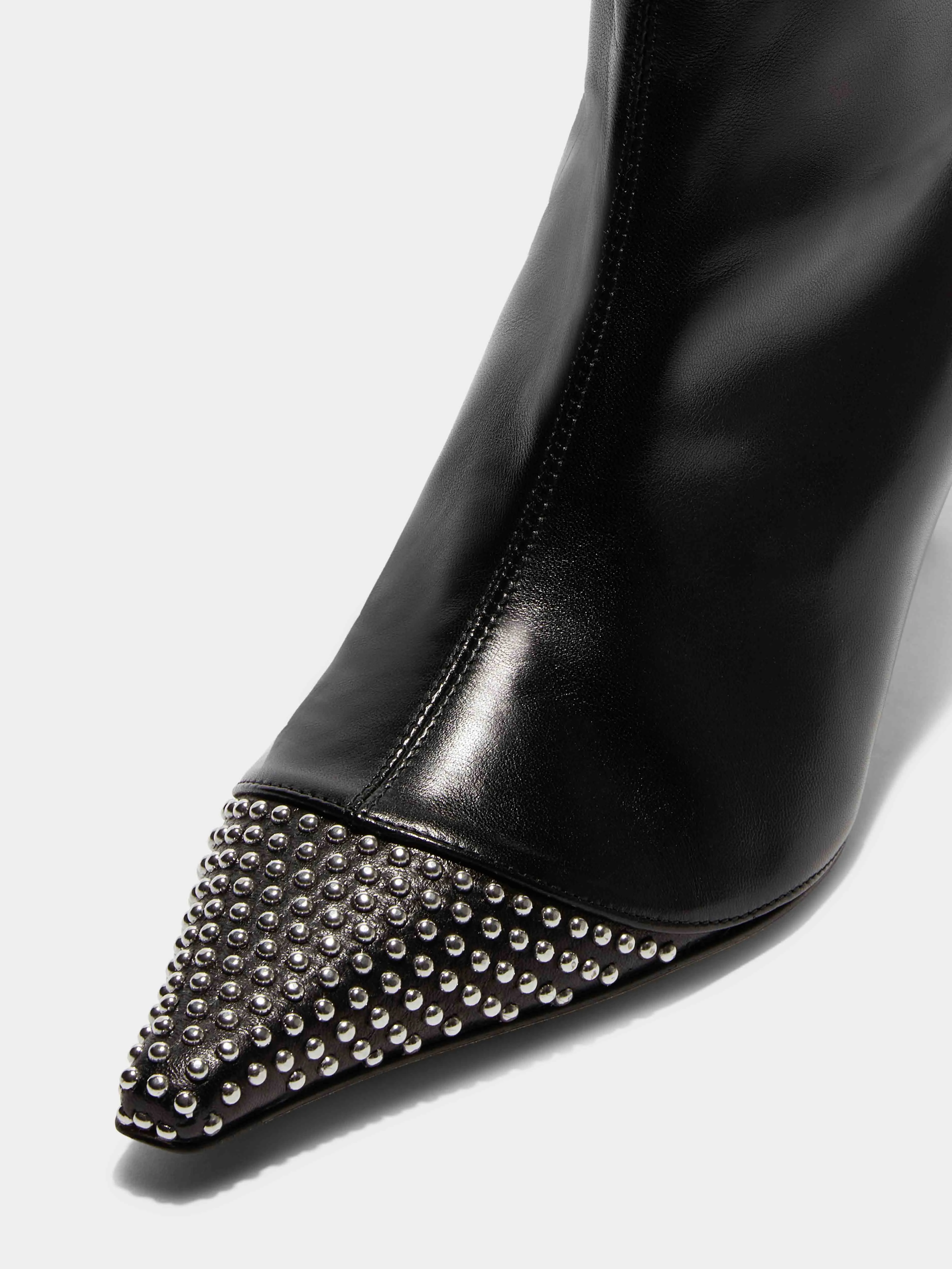 Roe Mini Stud Leather Ankle Boots