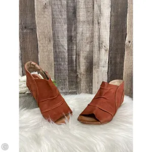 Sandals Heels Block By Miz Mooz In Orange, Size: 8