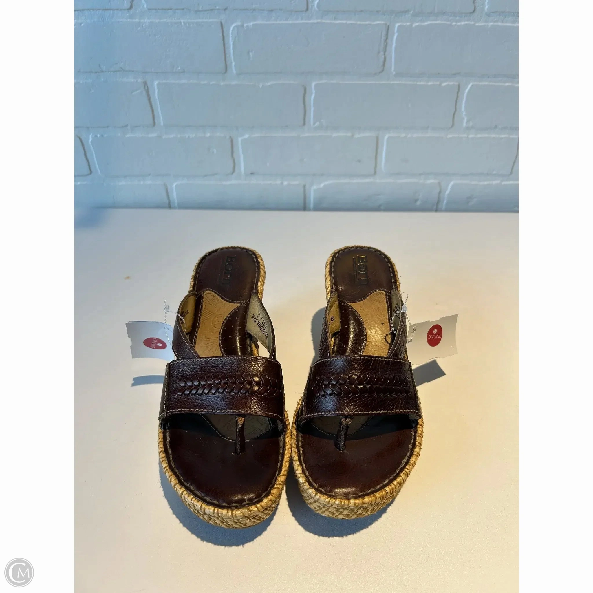 Sandals Heels Block By Born In Brown, Size: 6