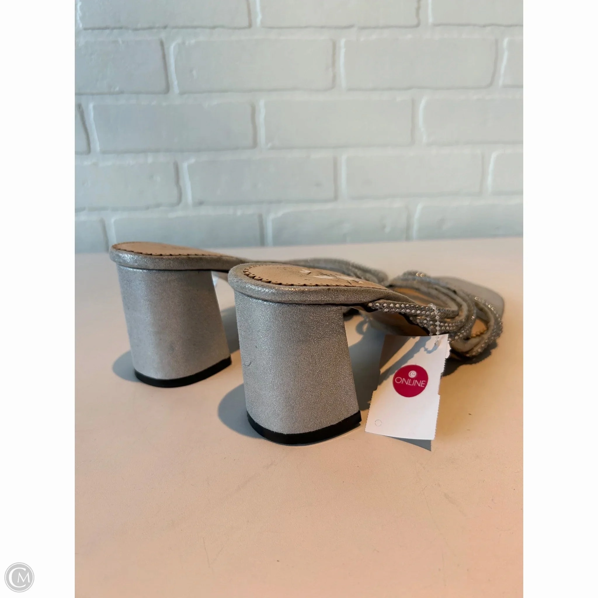 Sandals Heels Block By Zigi Soho In Silver, Size: 9