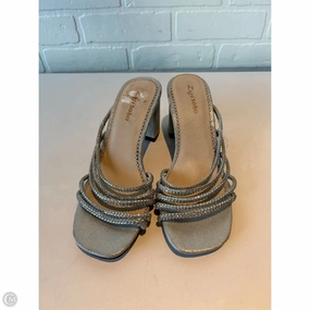 Sandals Heels Block By Zigi Soho In Silver, Size: 9