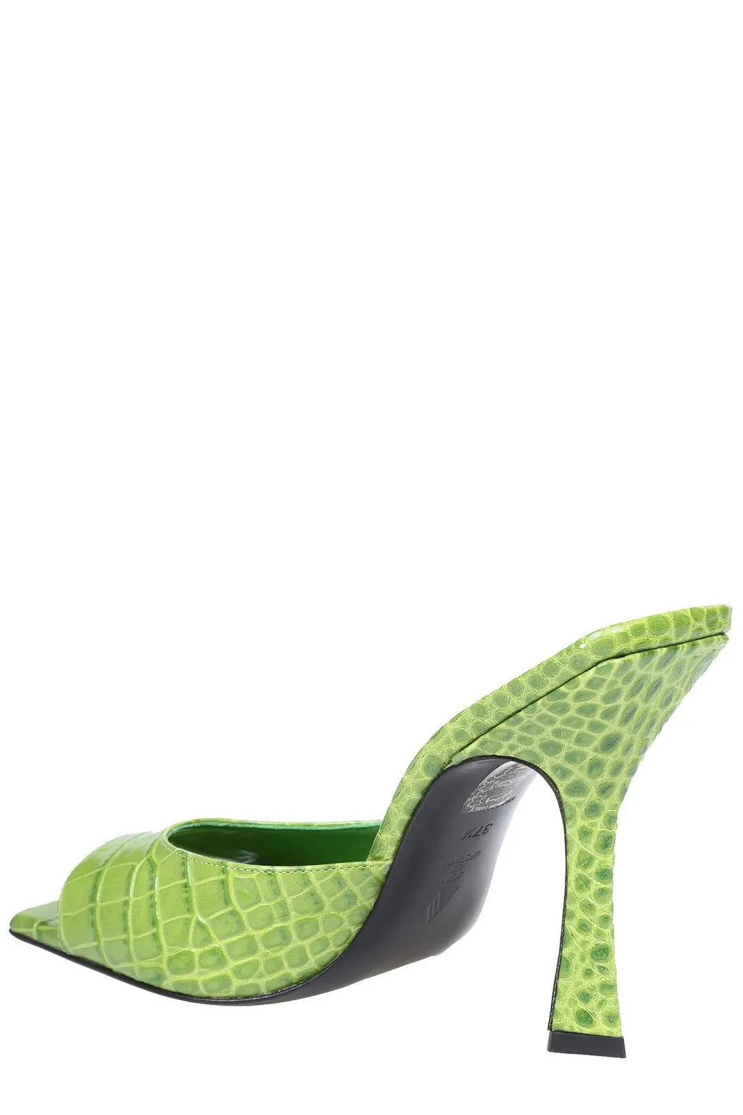 The Attico Embossed Squared-Toe Heeled Sandals