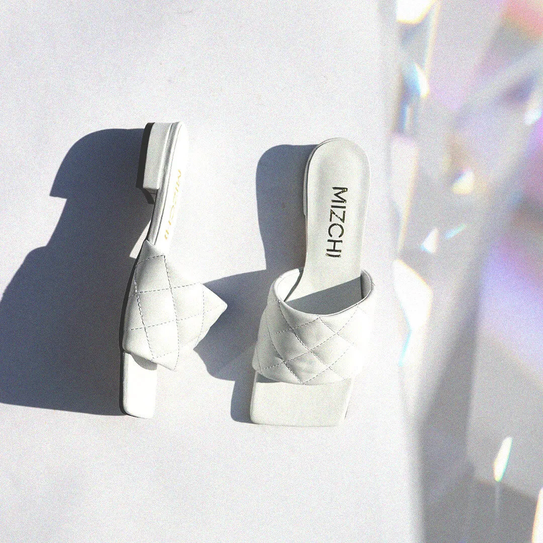 *UK size 1 - Aqui - white, 2cm heels