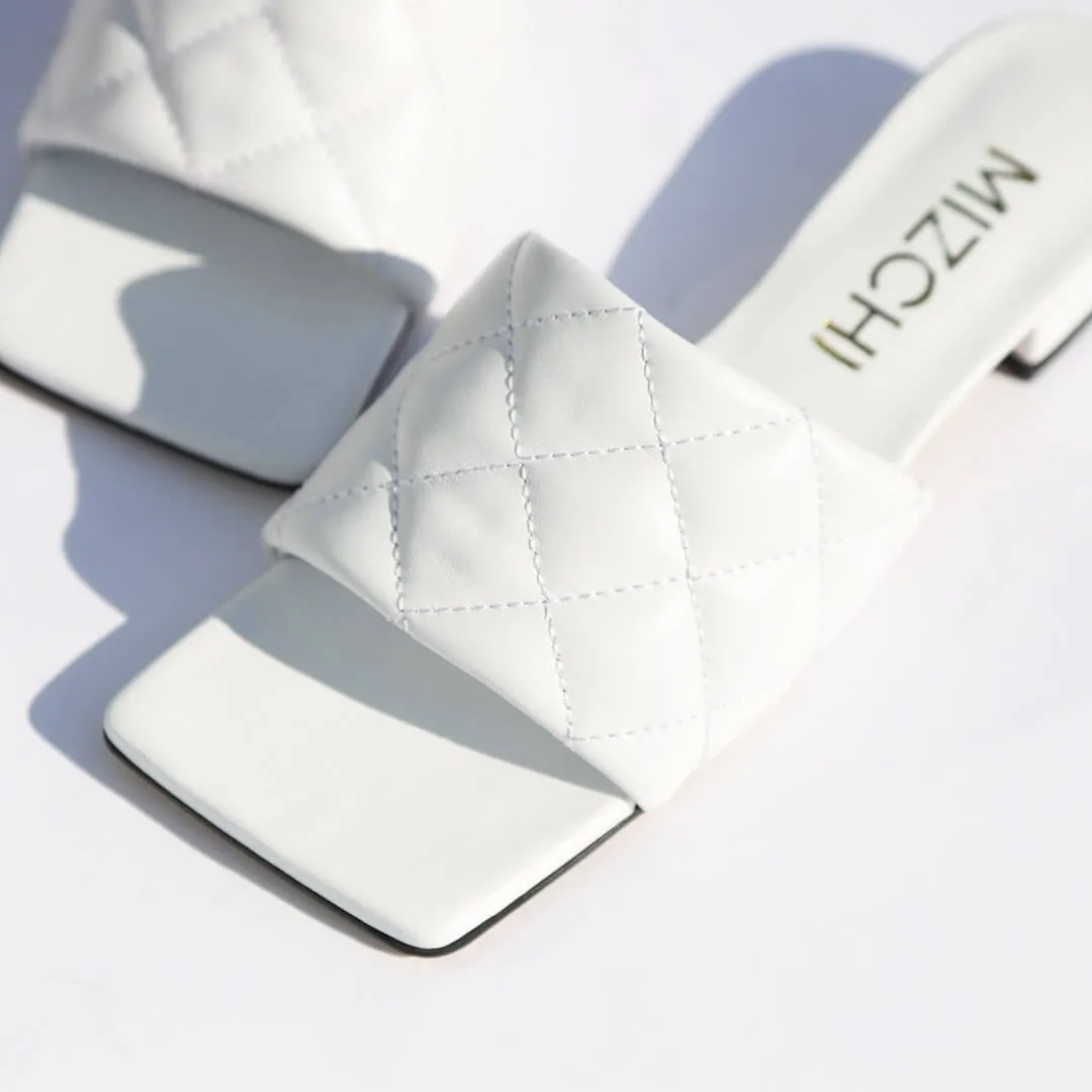 *UK size 1 - Aqui - white, 2cm heels