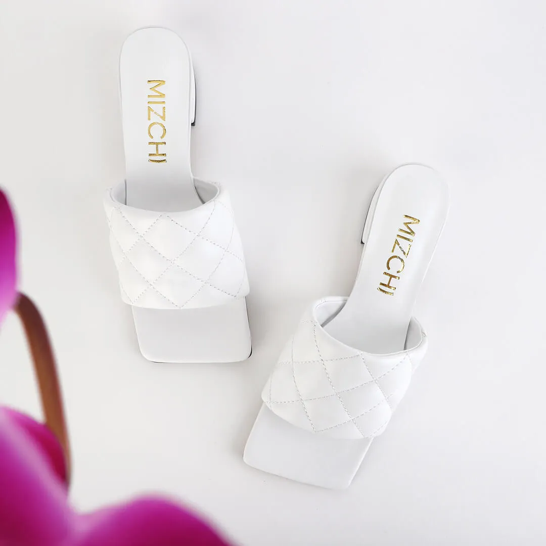 *UK size 1 - Aqui - white, 2cm heels