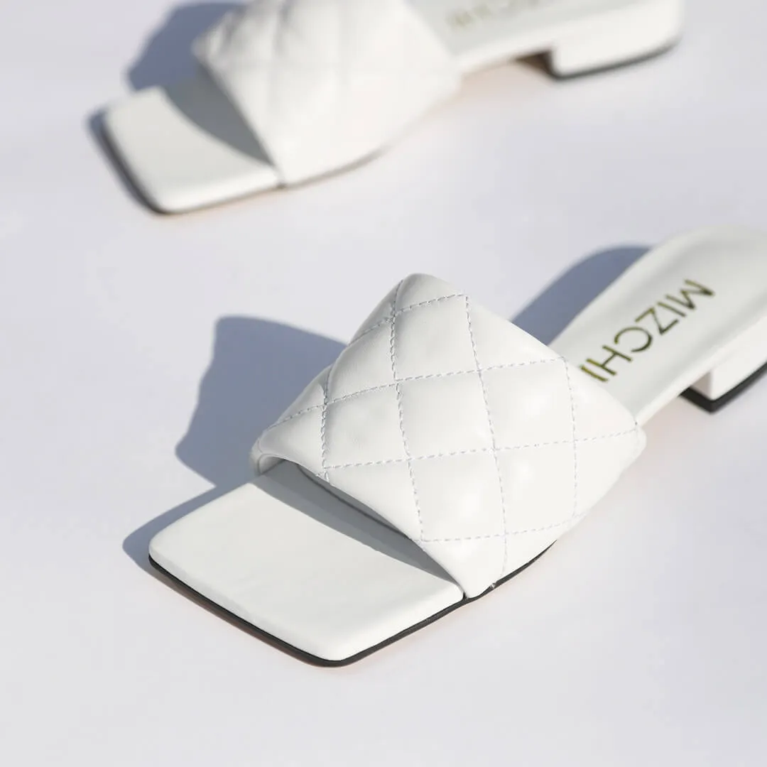 *UK size 1 - Aqui - white, 2cm heels
